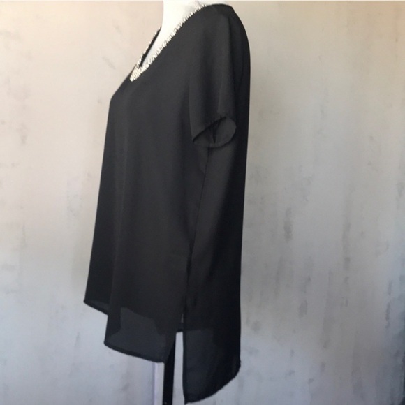 Soprano Brand New Black Embellished Fancy Tee - Picture 5 of 8